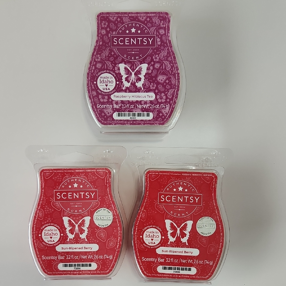 Scentsy Purple and Red Wax Bars